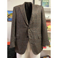 Ermenegildo Zenga Silk/Cashmere Brown Plaid Jacket