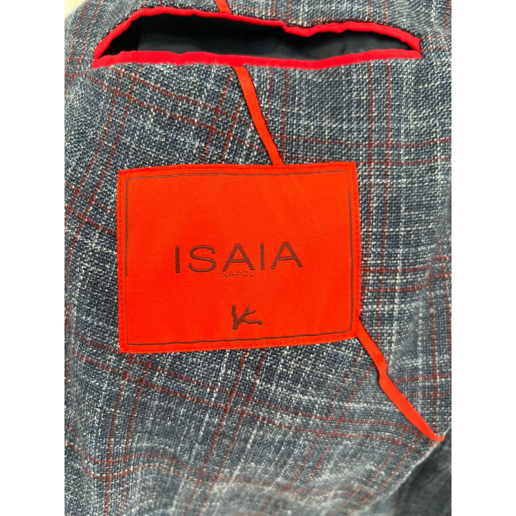 Isaia Napoli Dandy Attitude Double-Breasted Plaid Sport Coat – 56EU/44US