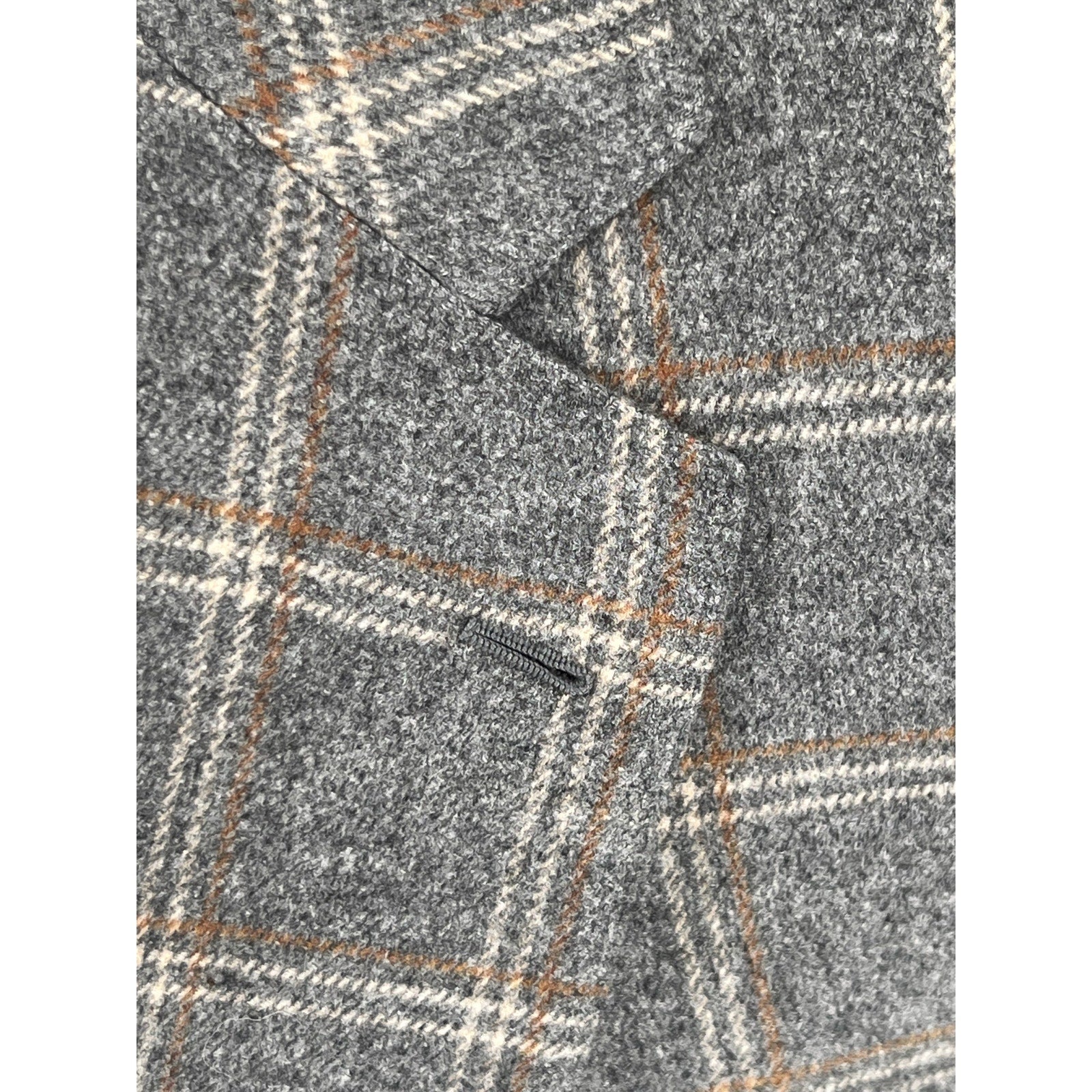 Sartoria Castangia Grey Windowpane Silk Cashmere Sport Coat - Size 54IT (44US)