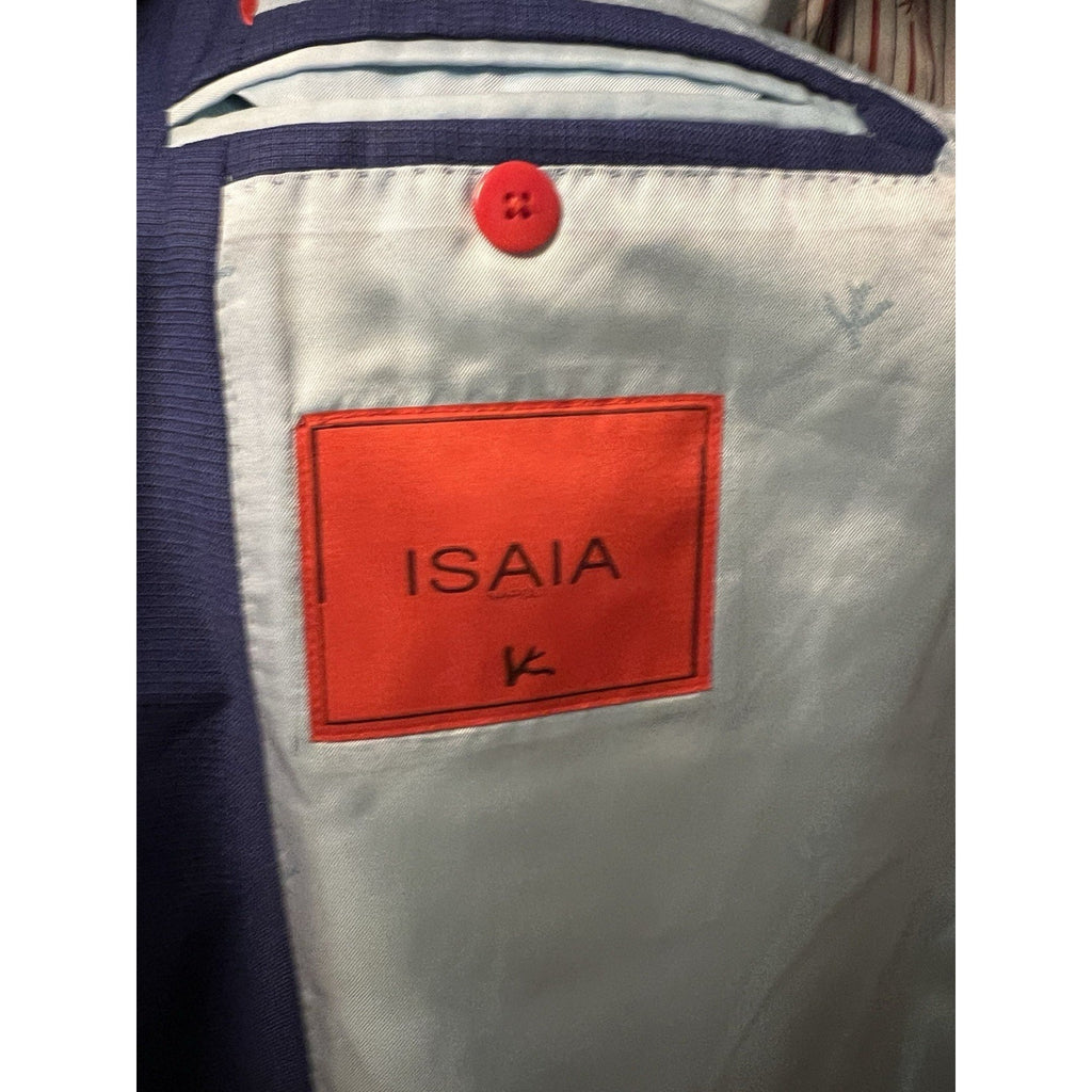 ISAIA Napoli Bright Blue Wool Sport Coat – 44R