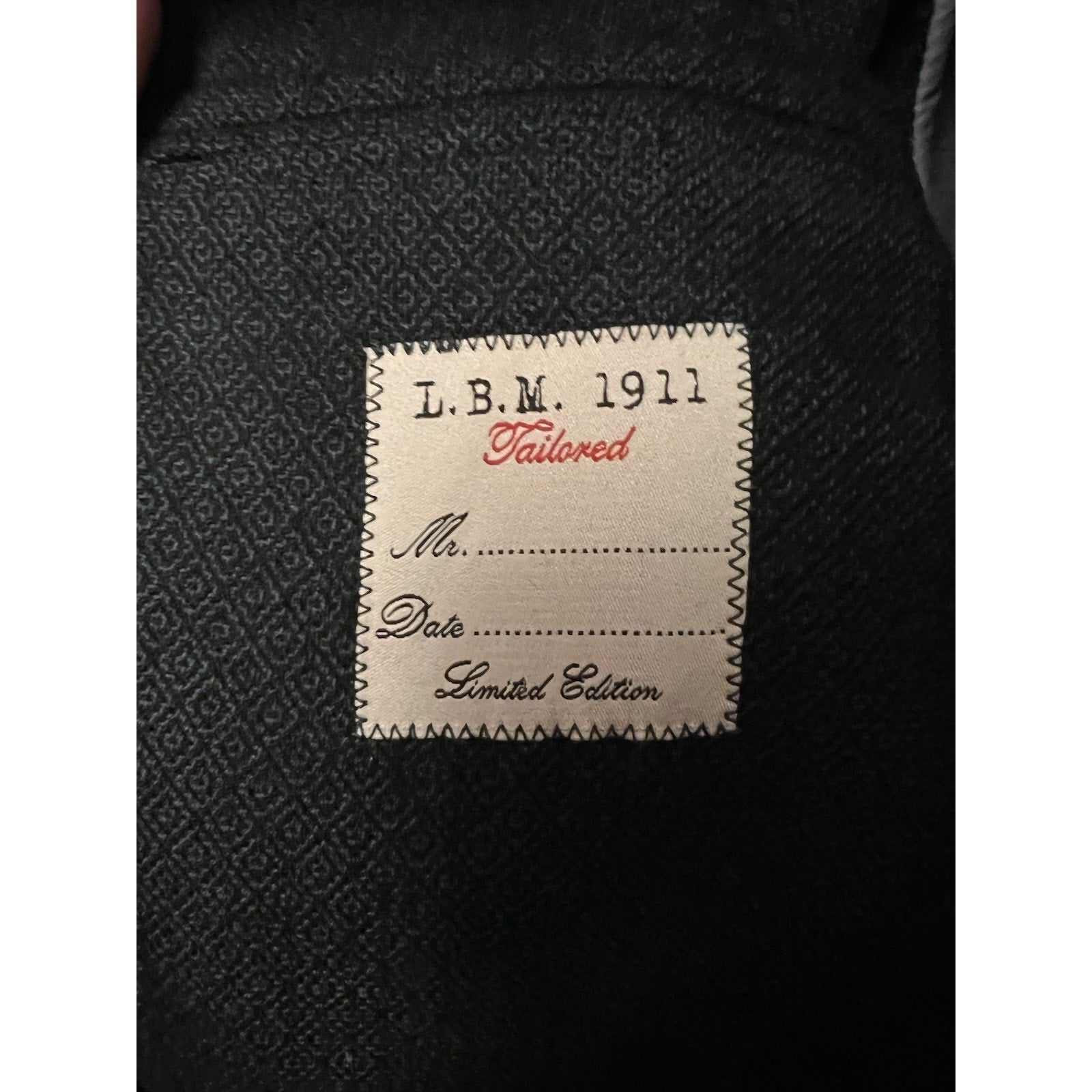L.B.M. 1911 Forest Green / Black Wool-Cotton Diamond Weave Sport Coat – EU 56R