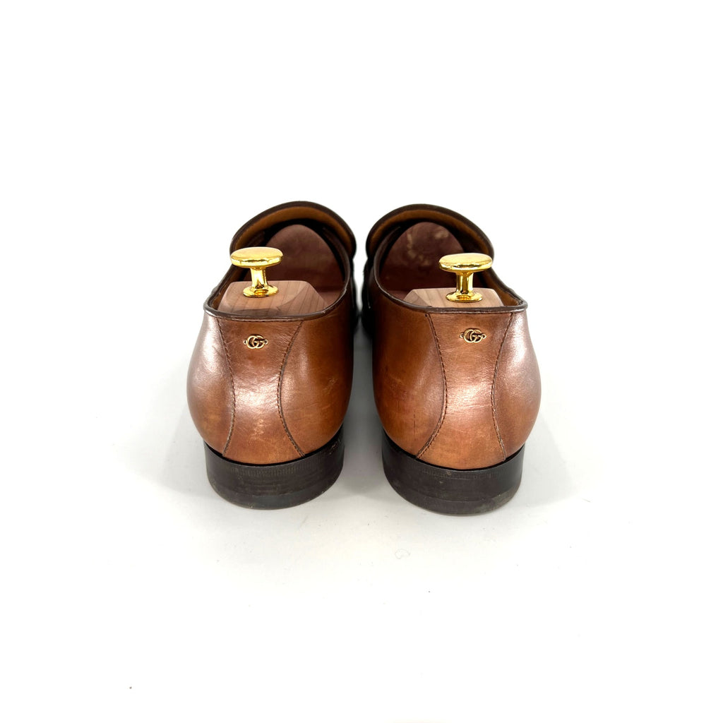 Gucci Betis Glamour Bamboo Bit Loafers in Saddle - Size 11.5