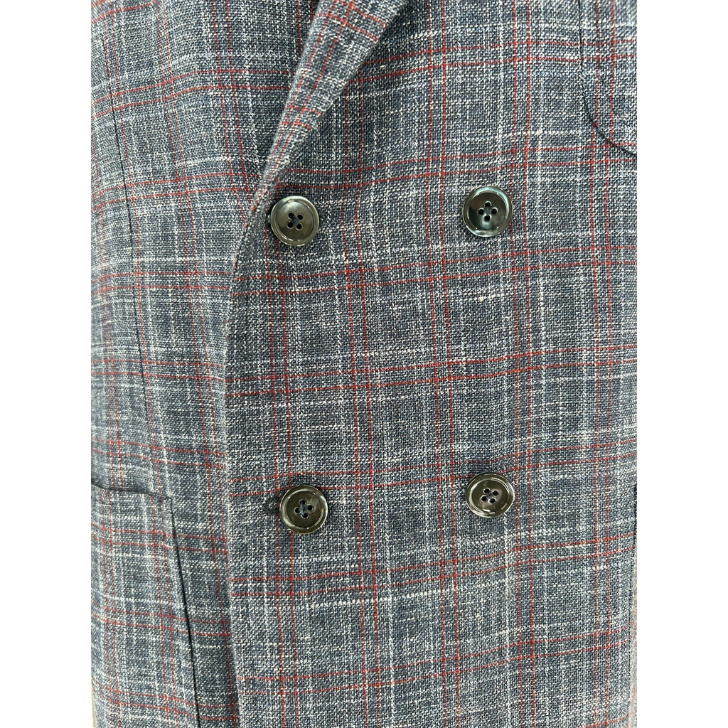 Isaia Napoli Dandy Attitude Double-Breasted Plaid Sport Coat – 56EU/44US