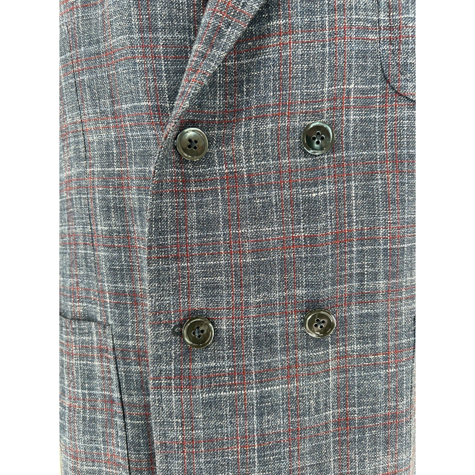Isaia Napoli Dandy Attitude Double-Breasted Plaid Sport Coat – 56EU/44US