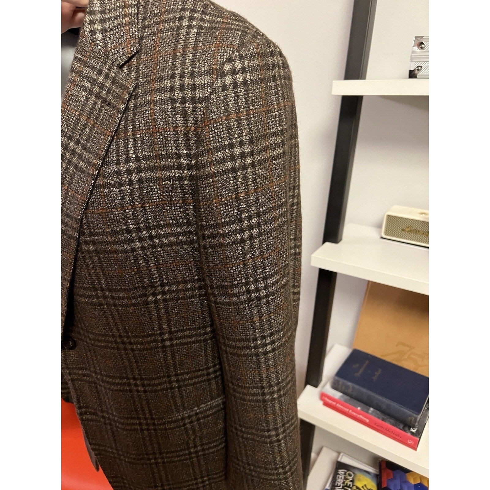 Ermenegildo Zenga Silk/Cashmere Brown Plaid Jacket