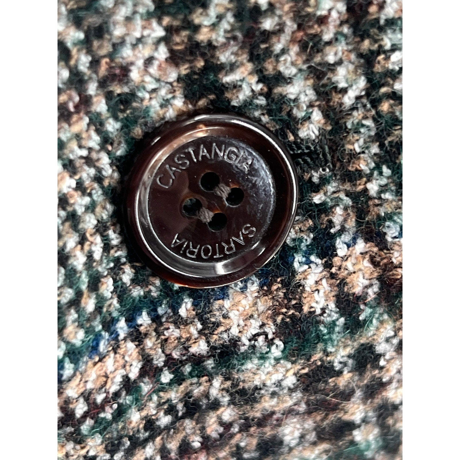 Sartoria Castangia Green/Brown Wool Check Sport Coat – 56 EU / 44 US