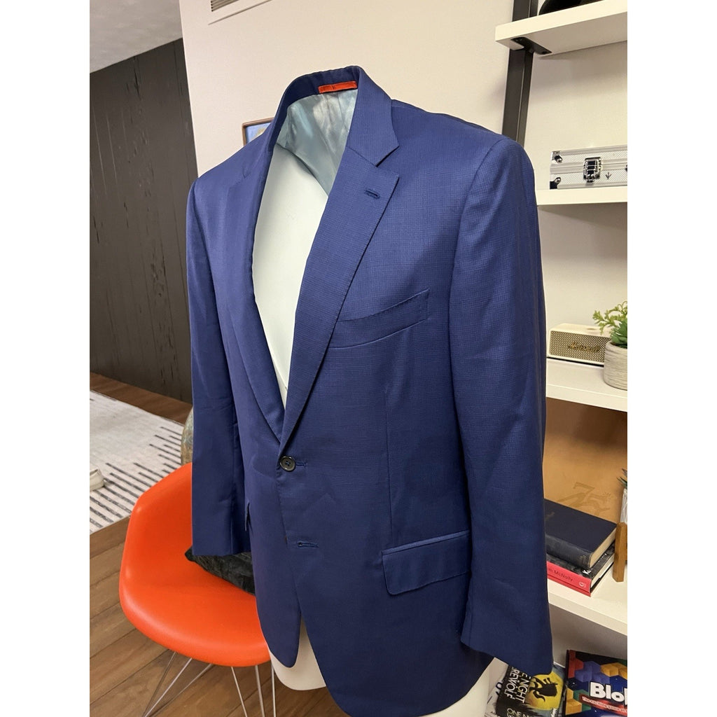 ISAIA Napoli Bright Blue Wool Sport Coat – 44R