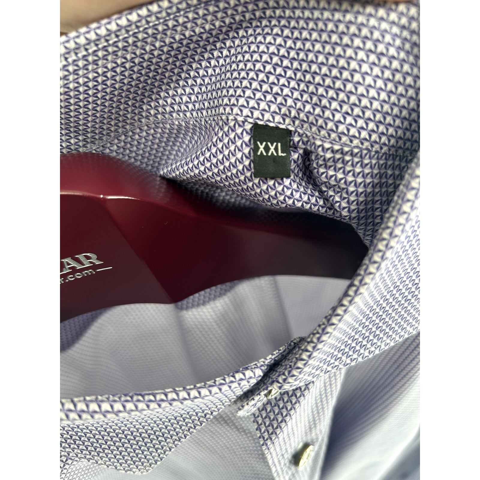 Zegna Purple Microprint Dress Shirt - Size XXL