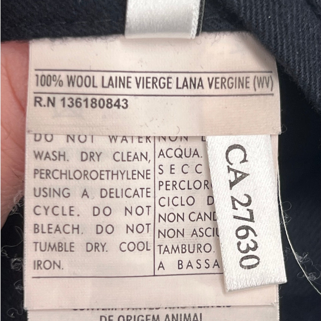 Salvatore Ferragamo Navy Virgin Wool Double-Breasted Peacoat – IT 56 / US 46R