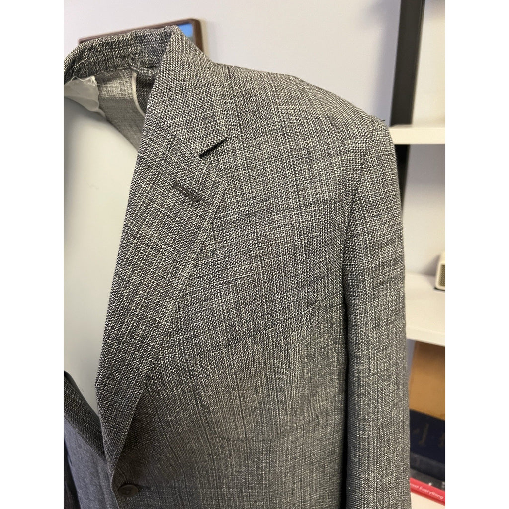 Ermenegildo Zegna Grey Silk/Linen Textured Sport Coat – 44R
