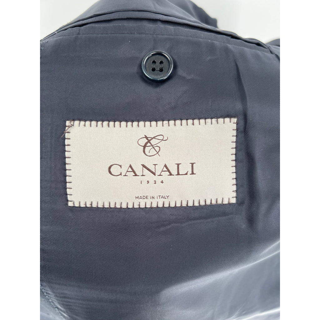 Canali Navy Travel Water Resistant Wool Sport Coat - Size 56IT (46US)