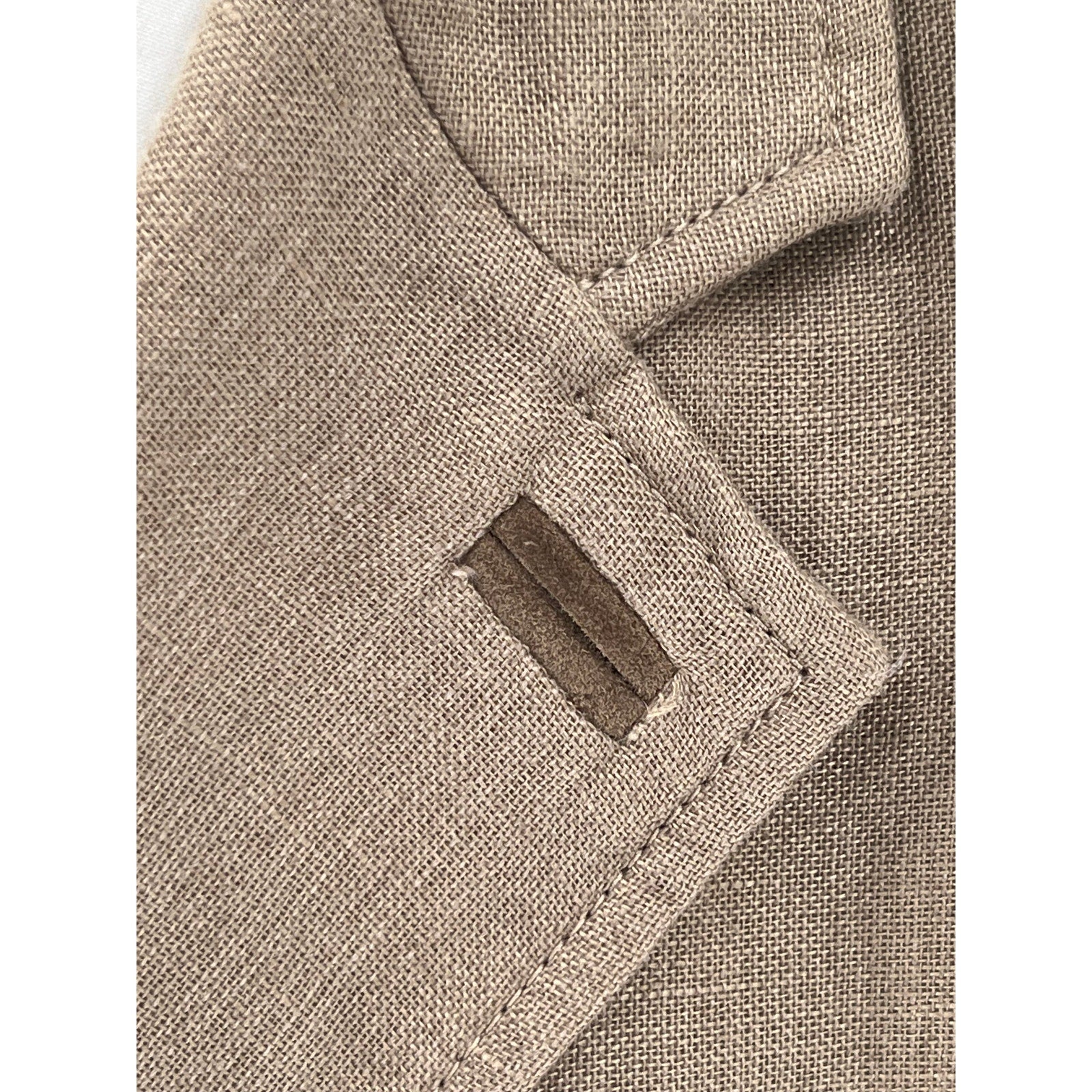 Ermenegildo Zegna Beige Safari Jacket in Linen/Cashmere/Silk - Size 56 EU/US XL