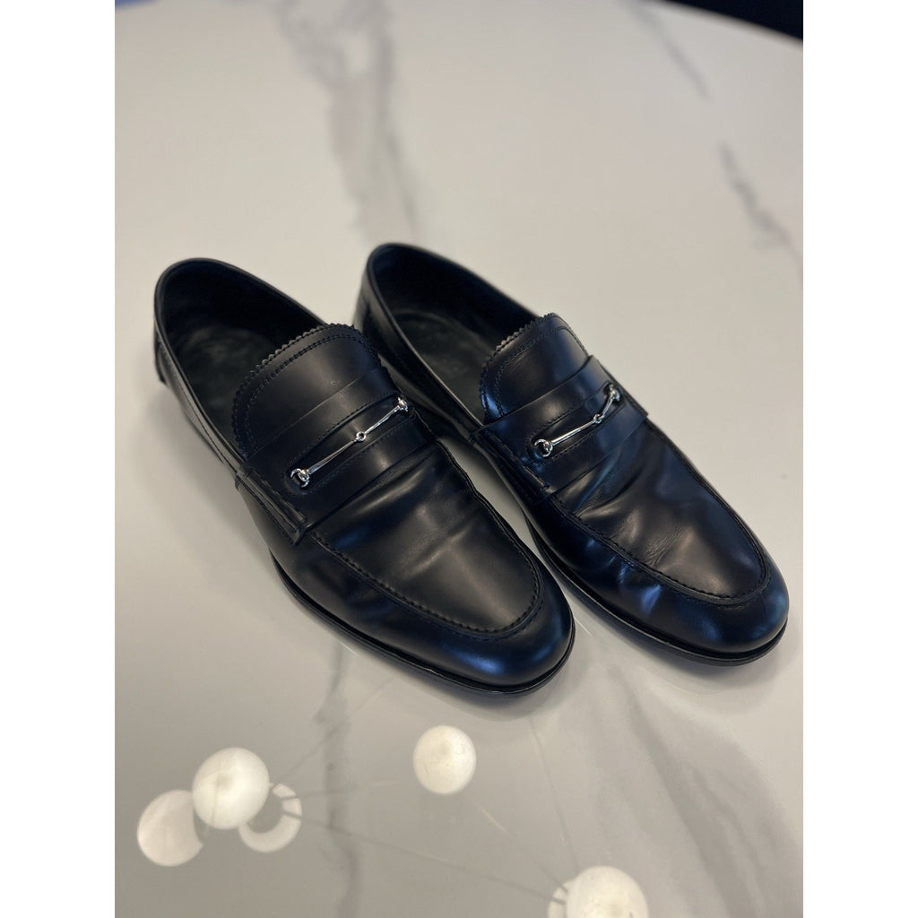 Gucci Micro Horsebit Loafers in Black - Size 12