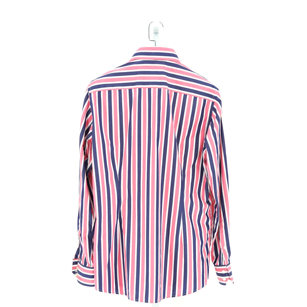 Eton Pink-White-Blue Striped 100% Cotton Dress Shirt - Size 43/17