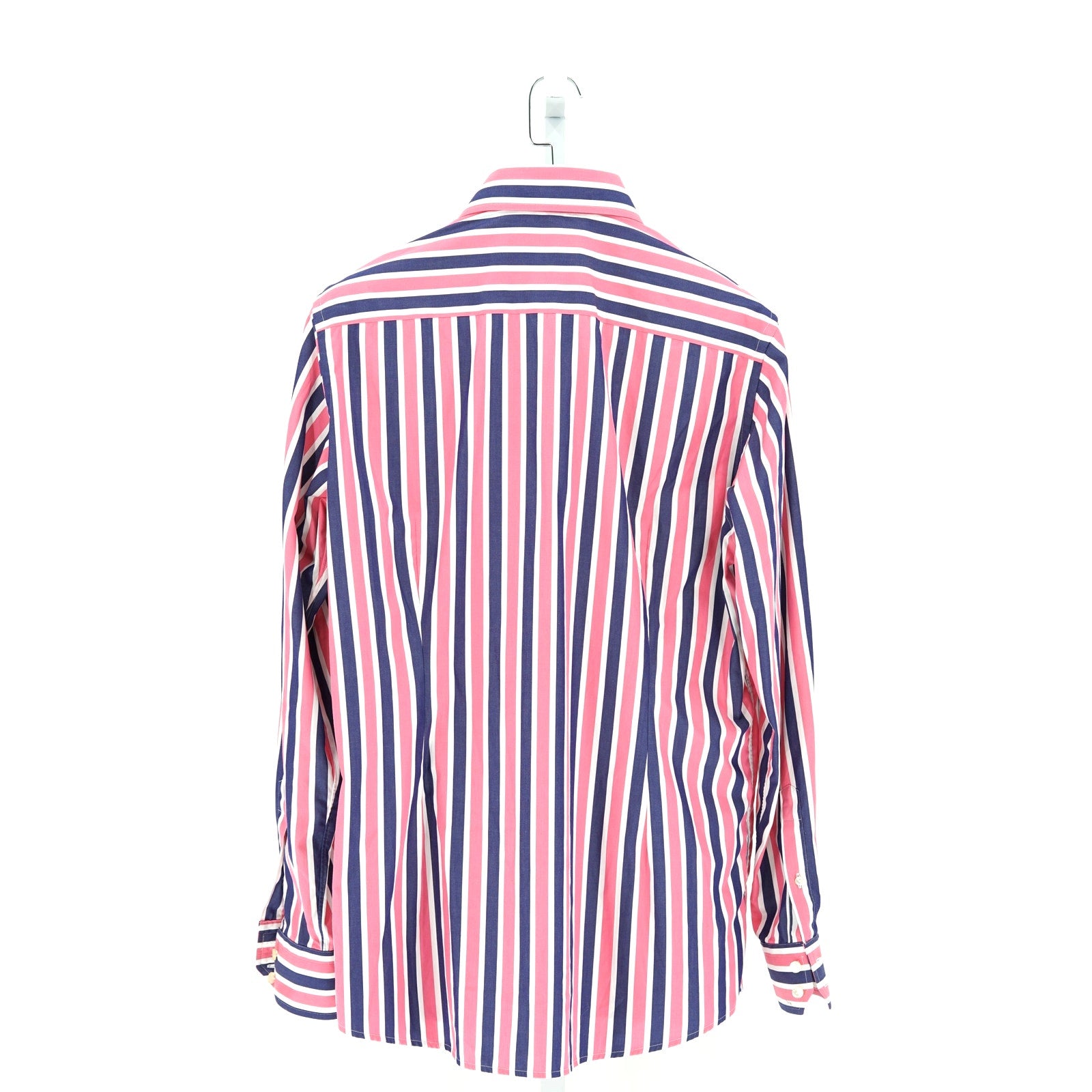 Eton Pink-White-Blue Striped 100% Cotton Dress Shirt - Size 43/17