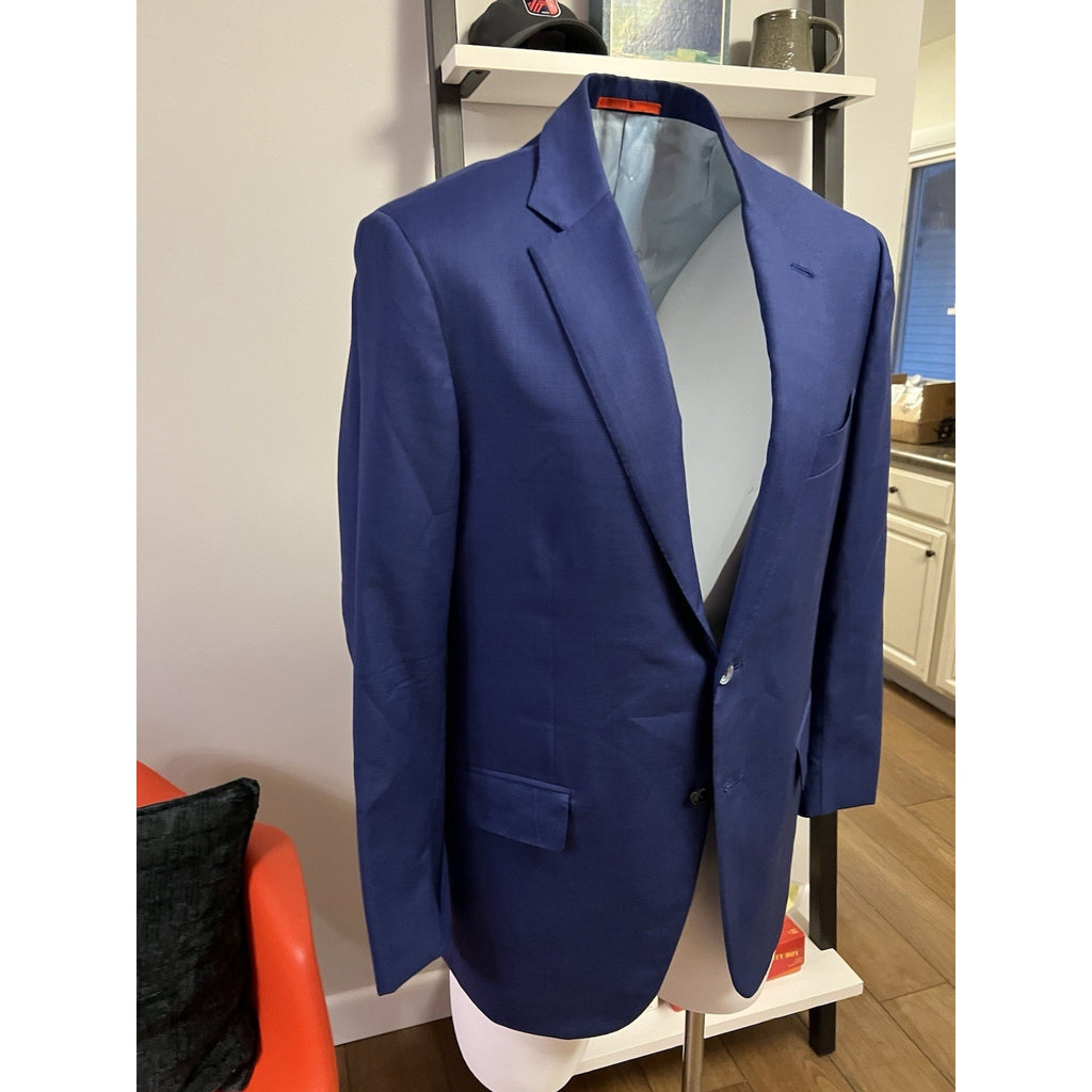 ISAIA Napoli Bright Blue Wool Sport Coat – 44R