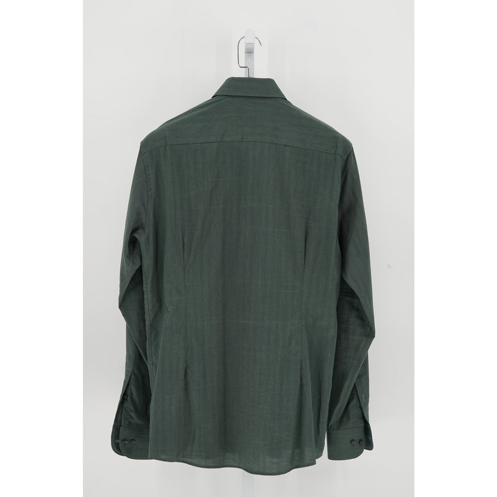 Eton Green 100% Cotton Dress Shirt - Size XL