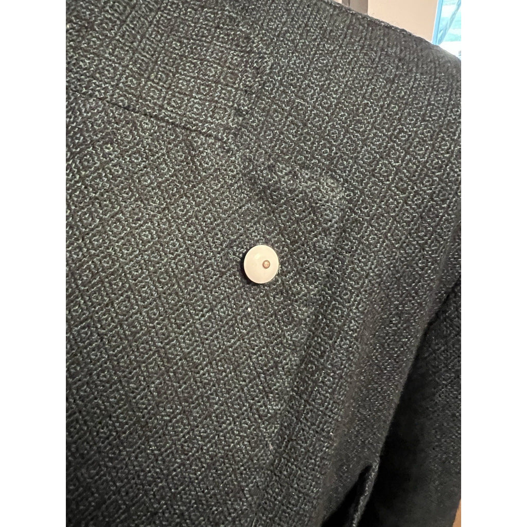 L.B.M. 1911 Forest Green / Black Wool-Cotton Diamond Weave Sport Coat – EU 56R