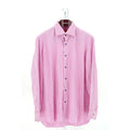 ISAIA Pink Plaid 100% Cotton Dress Shirt - Size 17/43
