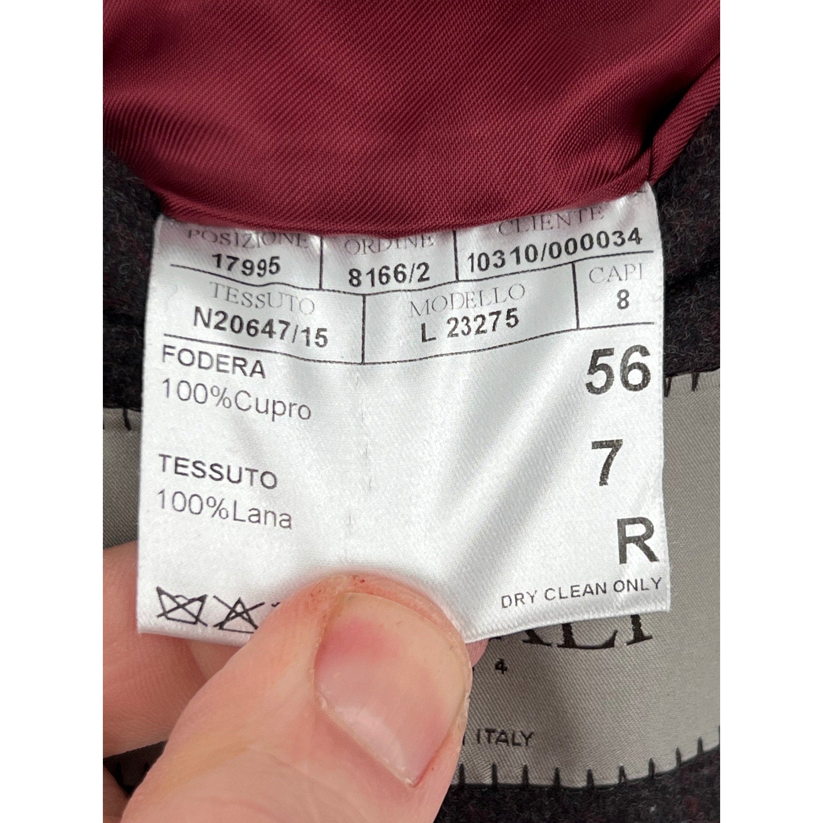 Canali Deep Burgundy Wool Flannel KEI Jacket - Size 56IT (46US)