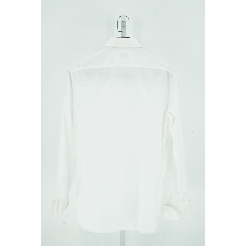 Zegna White 100% Cotton Dress Shirt - Size 44/17.5