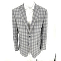 Canali Grey & Blue Glen Plaid Wool Sport Coat - Size 54IT (44US)