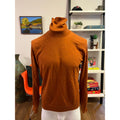 ISAIA Napoli Wool Rollneck Pullover Sweater in Rust - Large