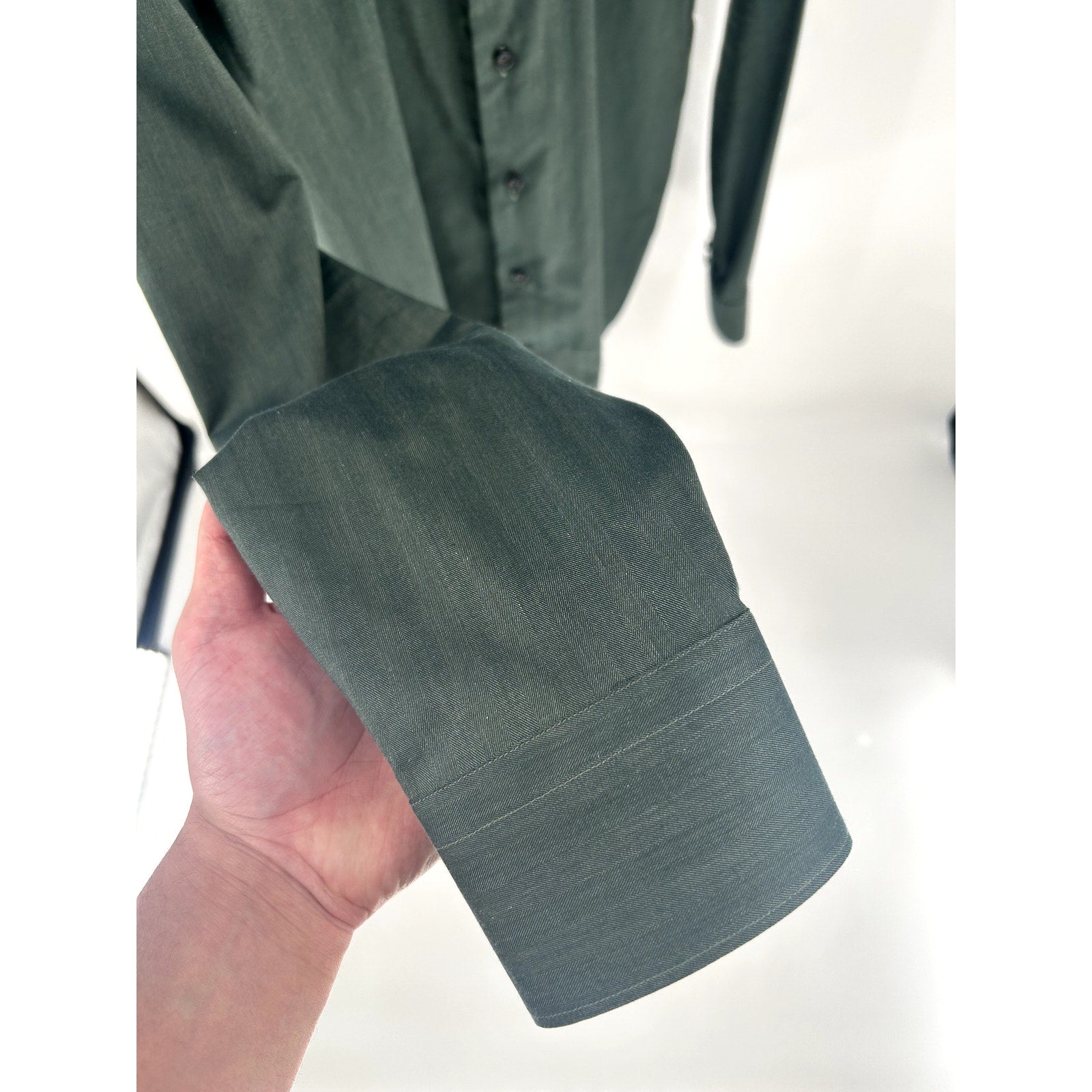 Eton Green 100% Cotton Dress Shirt - Size XL