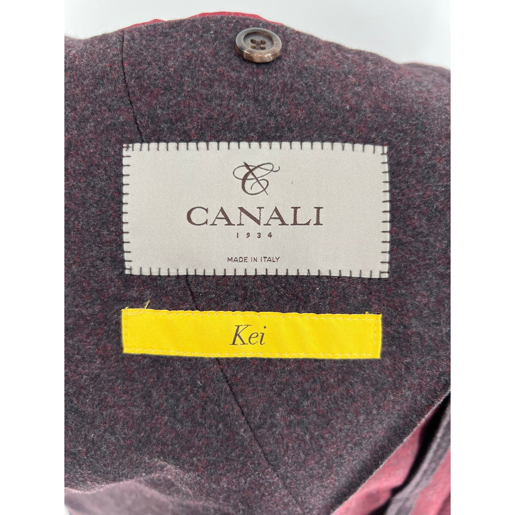 Canali Deep Burgundy Wool Flannel KEI Jacket - Size 56IT (46US)