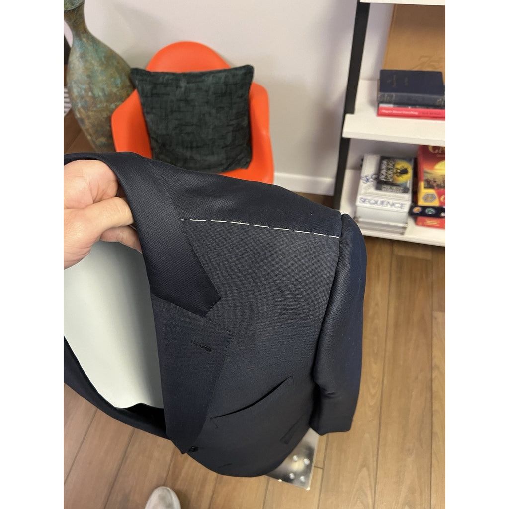 NEW Zegna Navy Trofeo Wool Suit – Size 56R