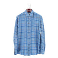 Peter Millar Blue Striped 100% Cotton Dress Shirt - Size L