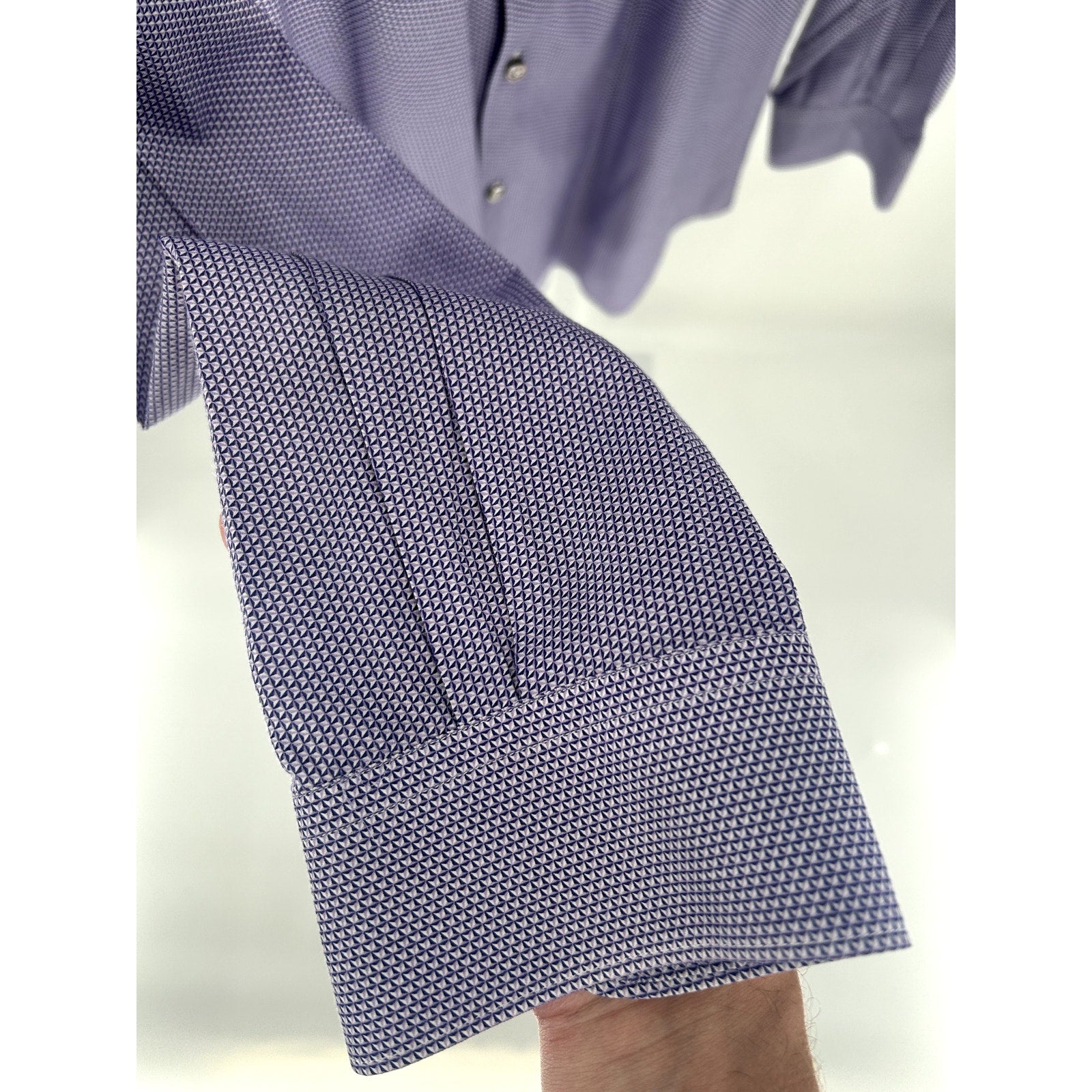 Zegna Purple Microprint Dress Shirt - Size XXL