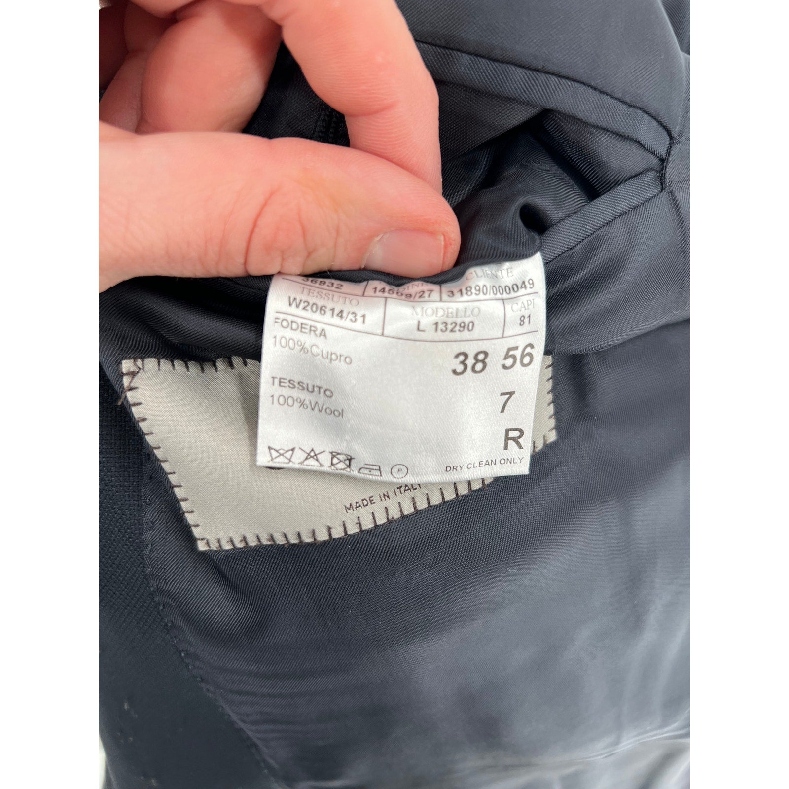 Canali Navy Travel Water Resistant Wool Sport Coat - Size 56IT (46US)