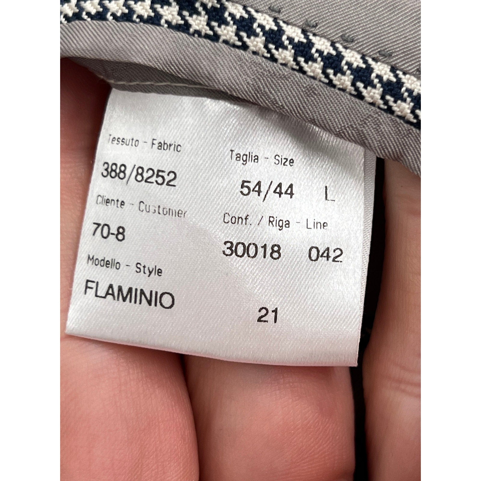 Brioni Blue & White Houndstooth 100% Silk DB Sport Coat - Size 54IT (44US)