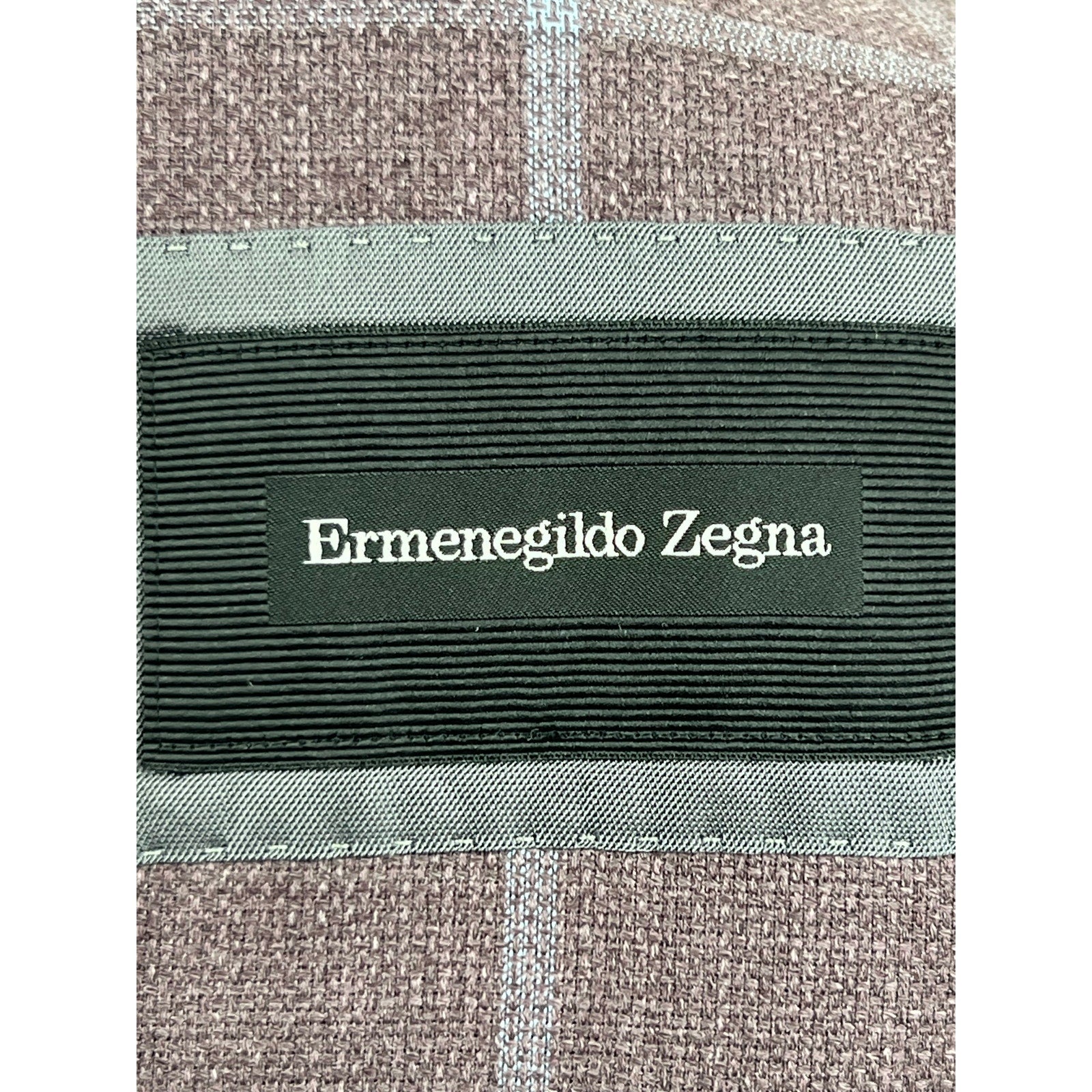 Zegna Zero Weight Burgundy Wool Windowpane Sport Coat – EU 56 / US 44