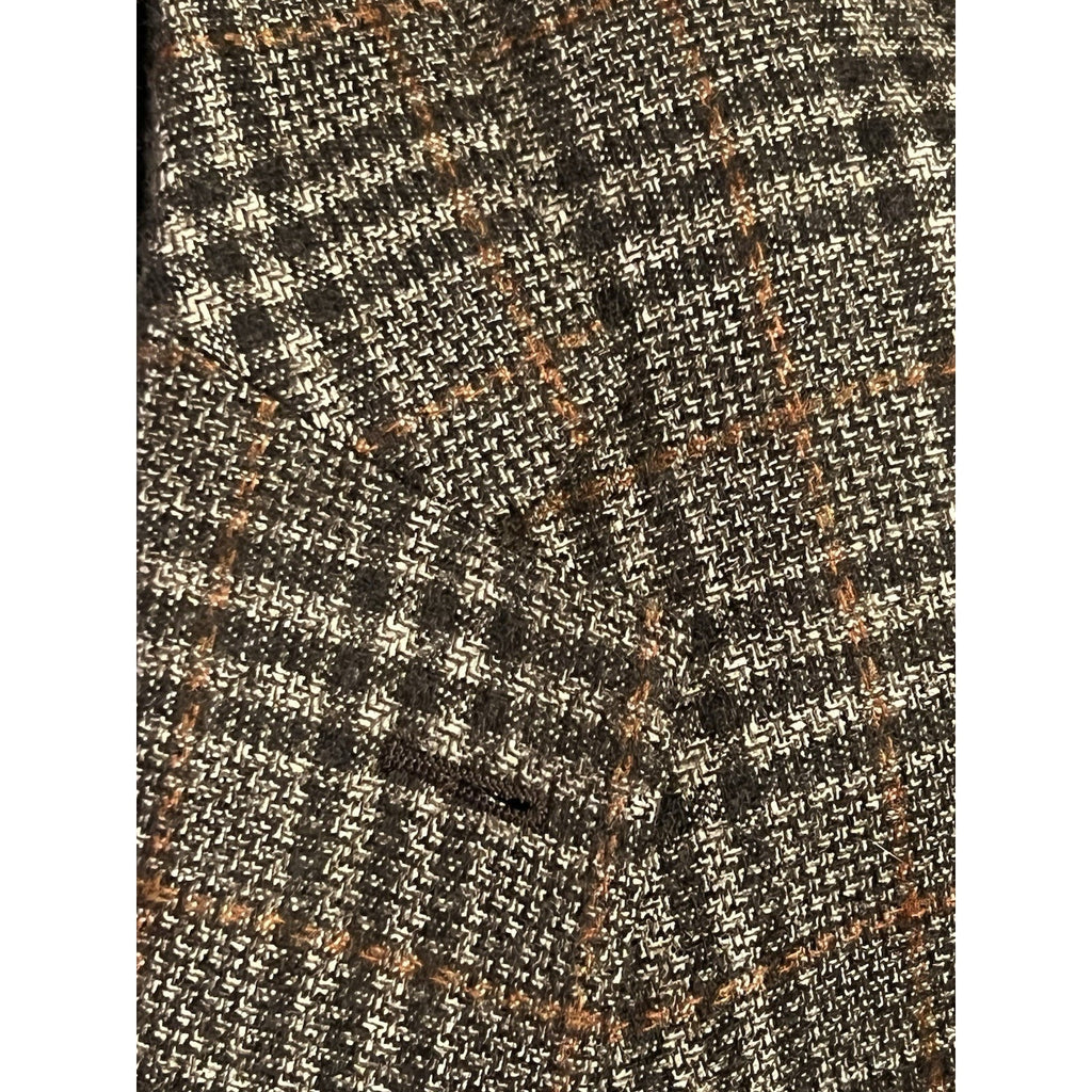 Ermenegildo Zenga Silk/Cashmere Brown Plaid Jacket