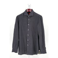 Isaia Navy/Green Pattern Dress Shirt - Size 17/43