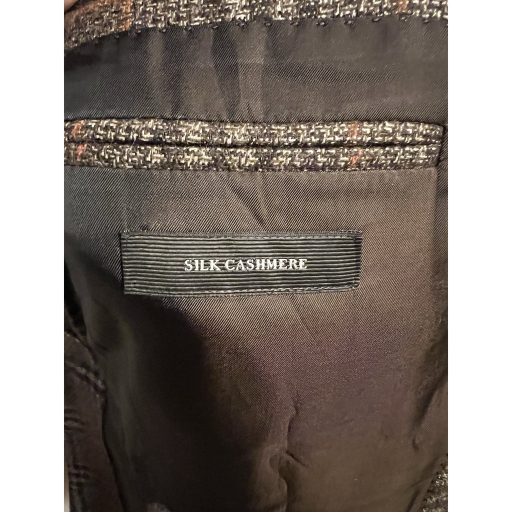 Ermenegildo Zenga Silk/Cashmere Brown Plaid Jacket