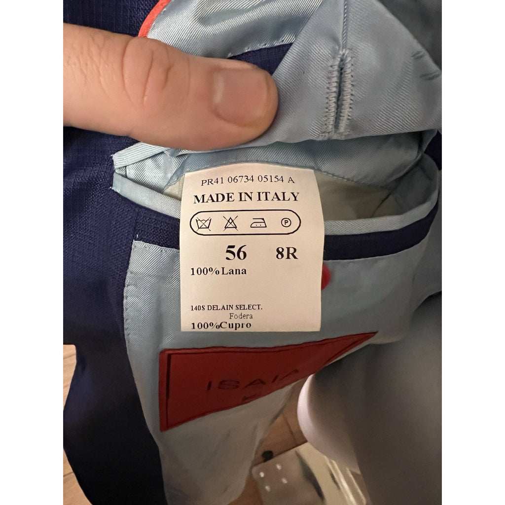 ISAIA Napoli Bright Blue Wool Sport Coat – 44R