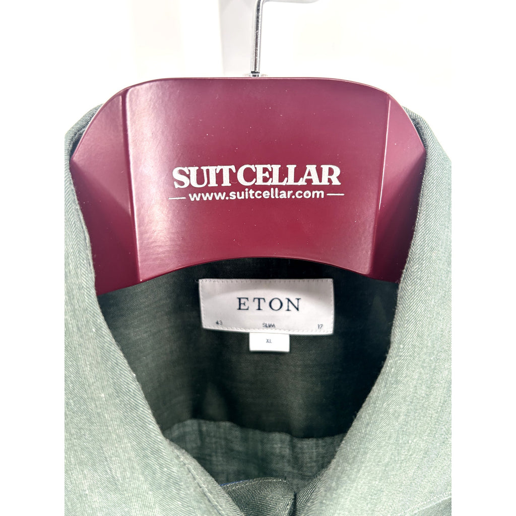 Eton Green 100% Cotton Dress Shirt - Size XL