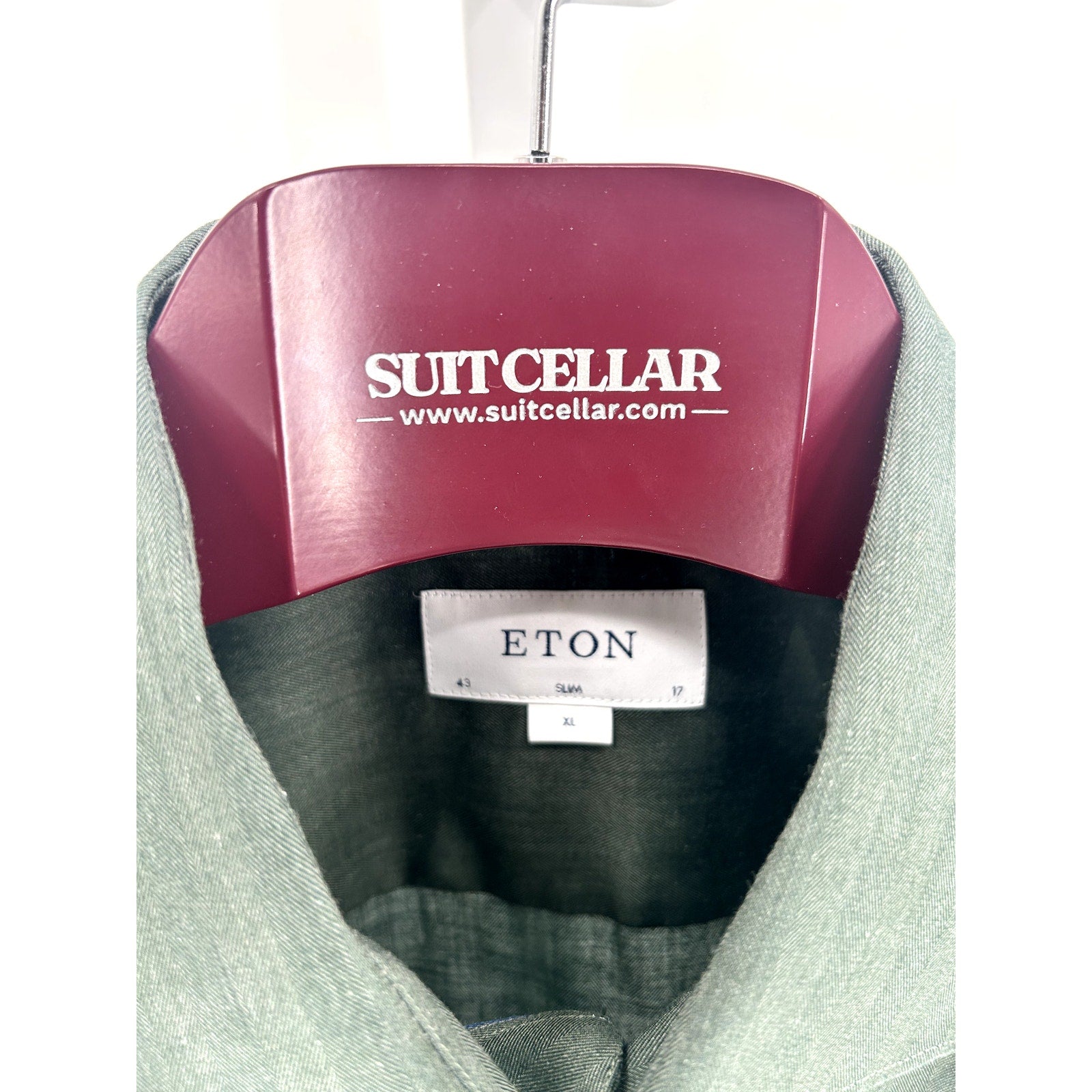 Eton Green 100% Cotton Dress Shirt - Size XL