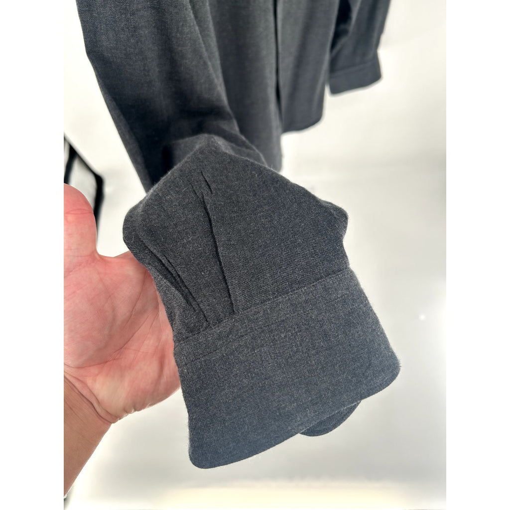 Zegna Solid Grey CashCo Dress Shirt - Size XL (IT)