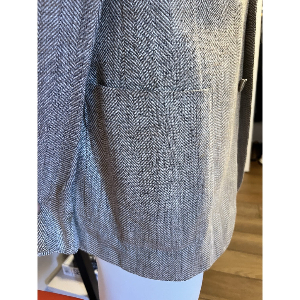 Ermenegildo Zegna Beige Herringbone Sport Coat - 40R