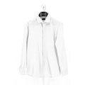 Zegna White-Grey Striped Linen Dress Shirt - Size XL