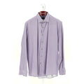 Zegna Purple Microprint Dress Shirt - Size XXL