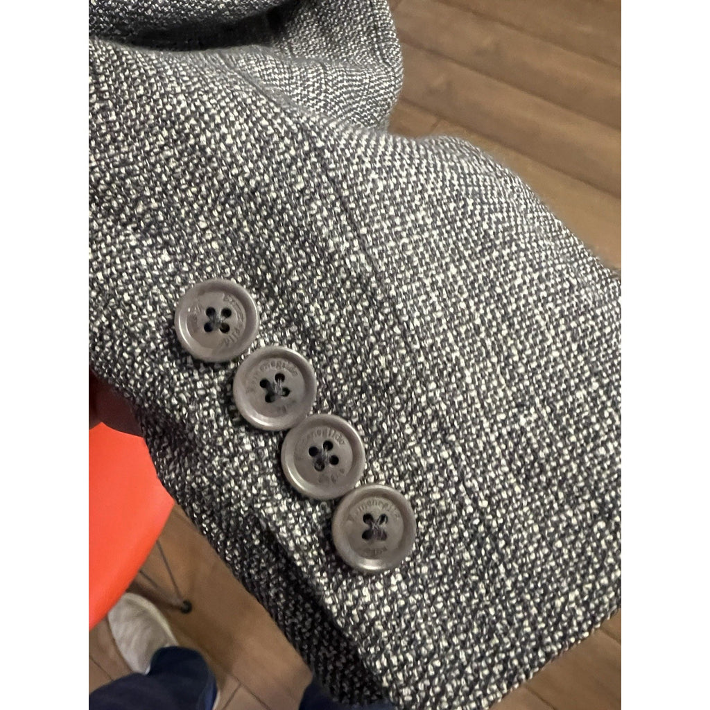 Ermenegildo Zegna Grey Silk/Linen Textured Sport Coat – 44R