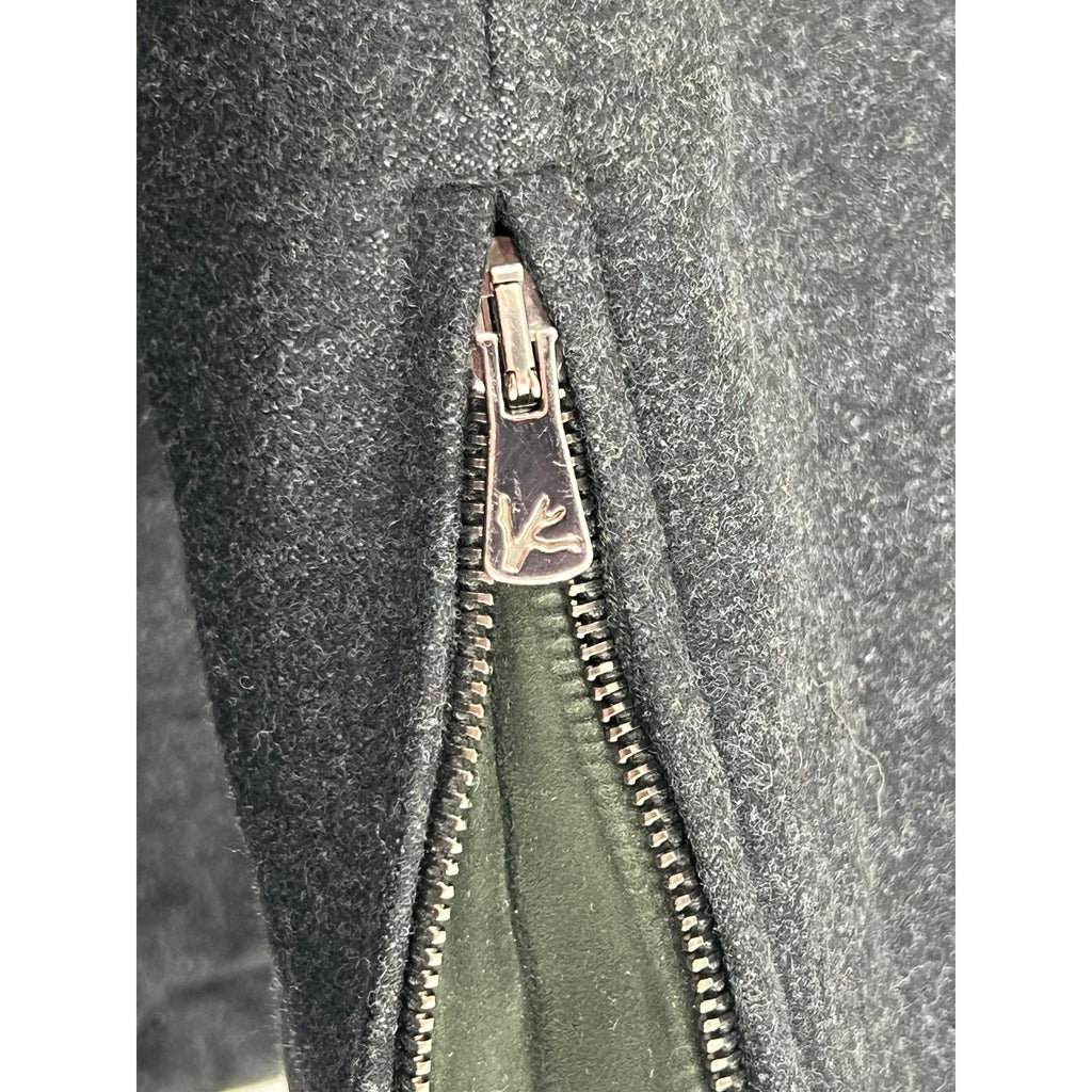 ISAIA Napoli Gray Wool Flannel Parka - Size 56eu/44us