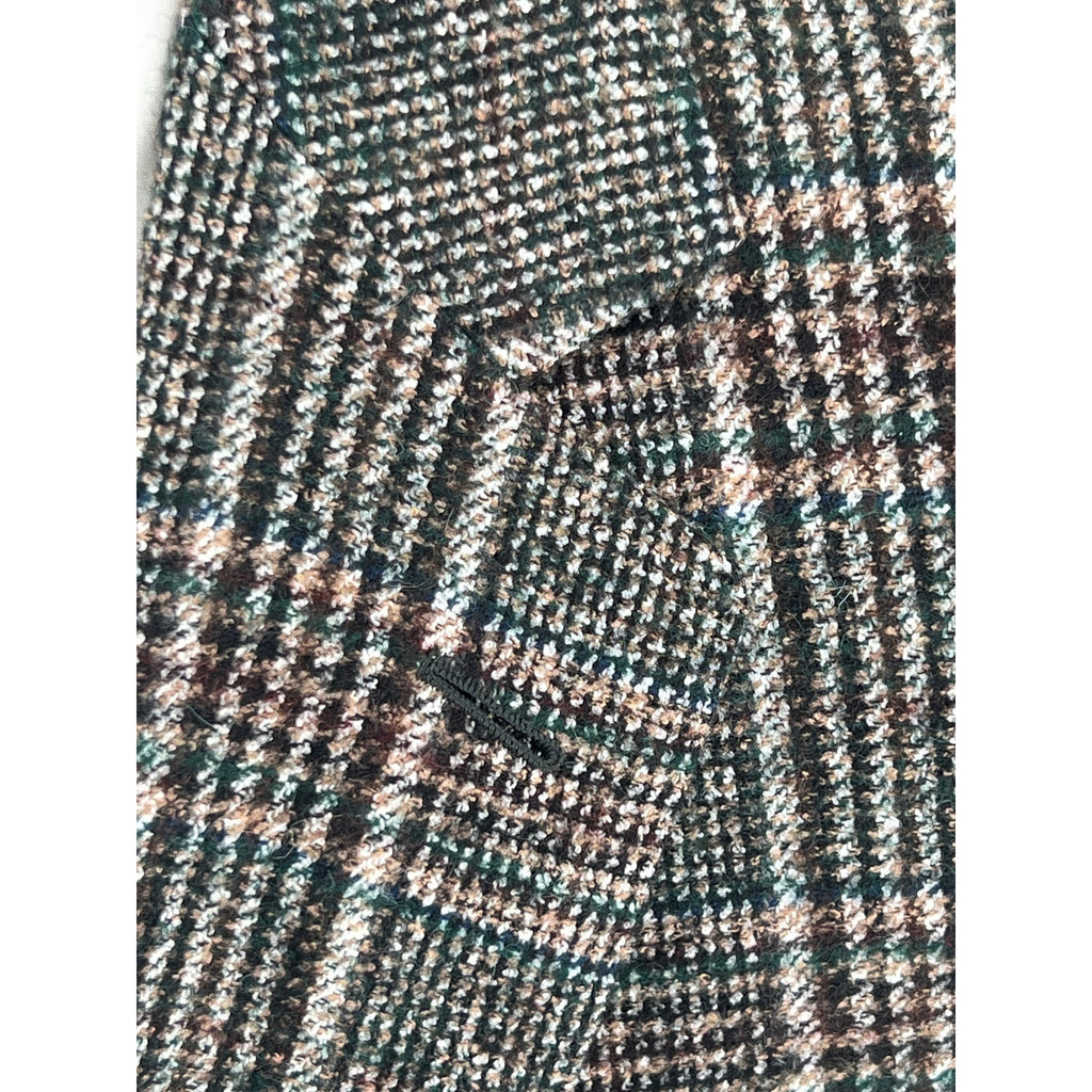 Sartoria Castangia Green/Brown Wool Check Sport Coat – 56 EU / 44 US