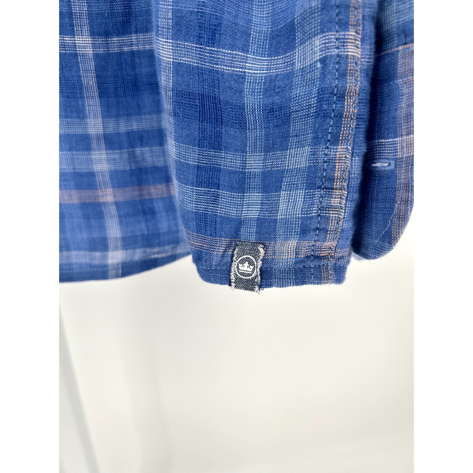 Peter Millar Blue Striped 100% Cotton Dress Shirt - Size L