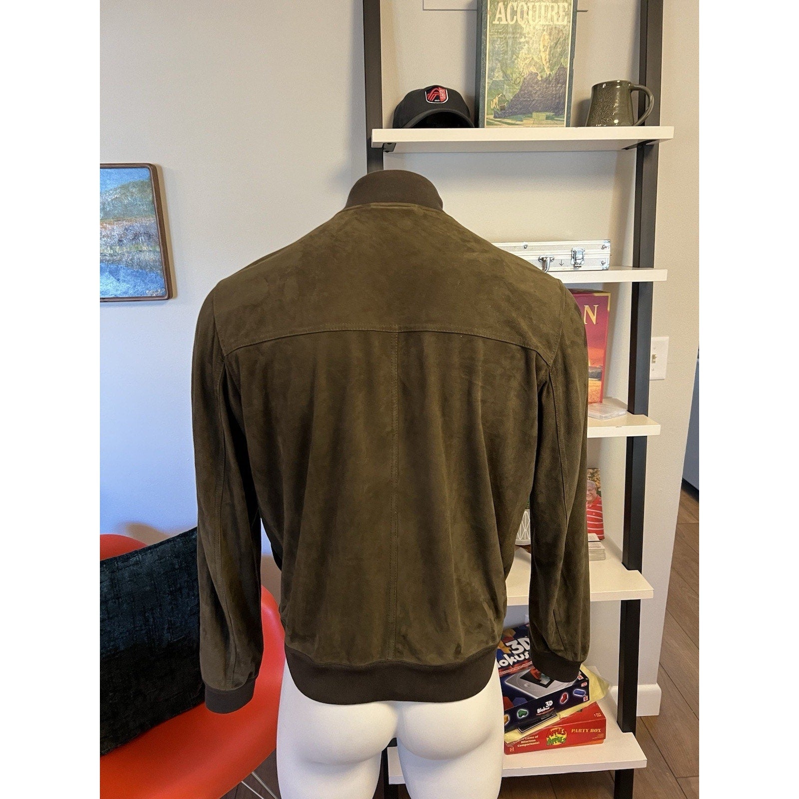 ICONIC Valstar Valstarino Suede Jacket - Olive Green - Size 56